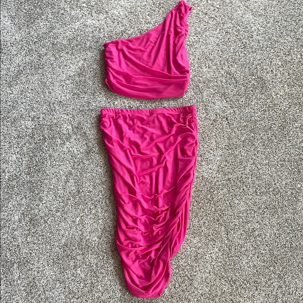 House of Harlow 1960 Pink One-Shoulder Dress